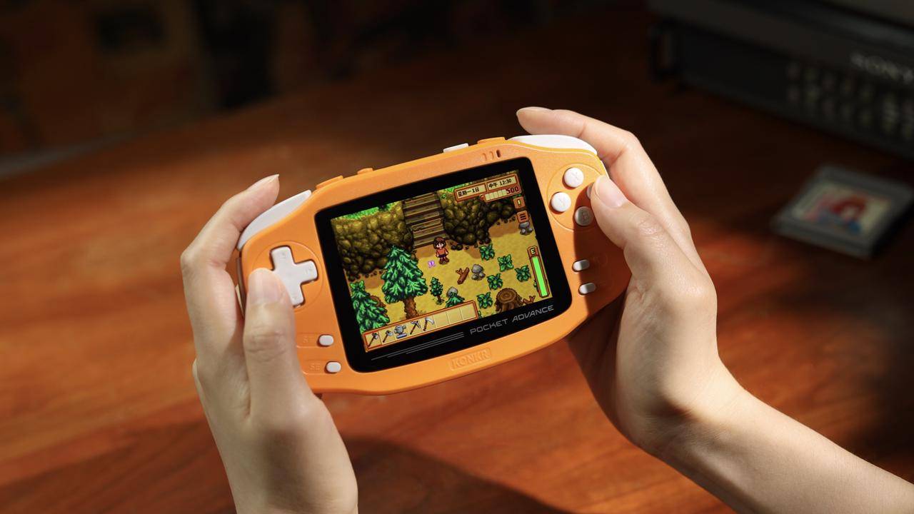 KONKR Pocket ADVANCE 3.5インチ3対2液晶でのゲーム画面