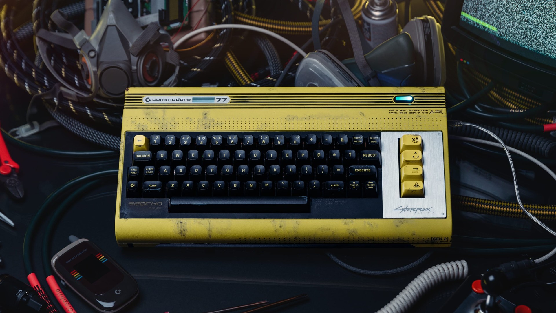 Commodore 77 本体を真上から見たところ