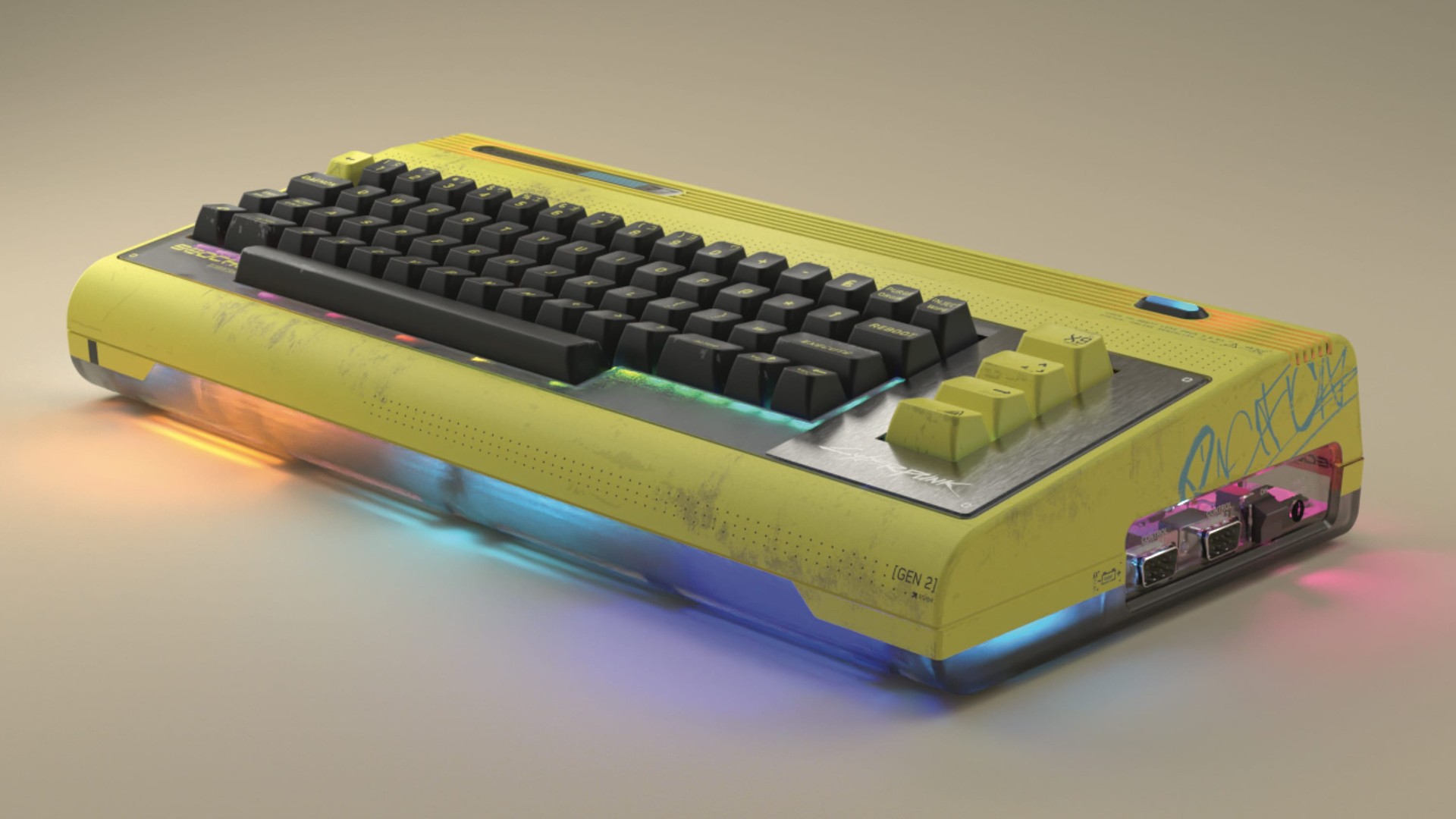 Commodore 77 本体を斜め前から見たところ