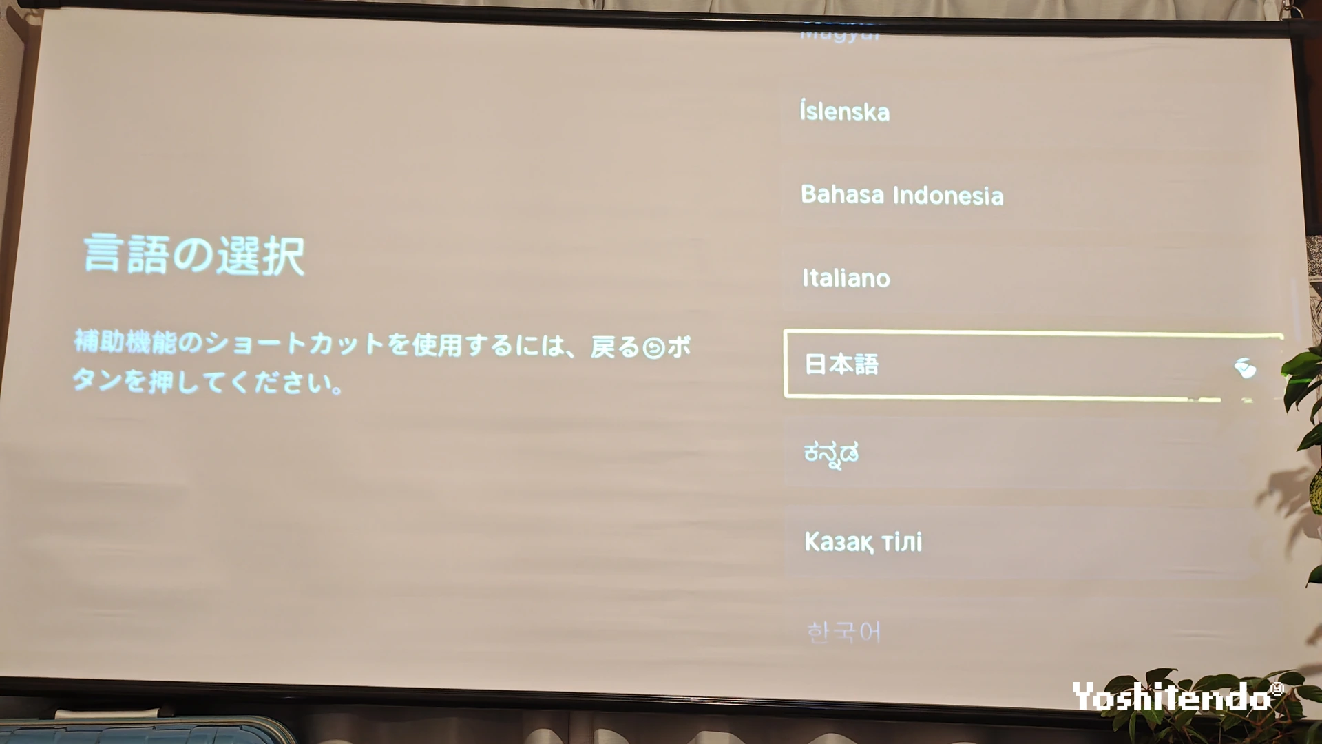 Blackview PV1000 Max 初回起動時の言語選択