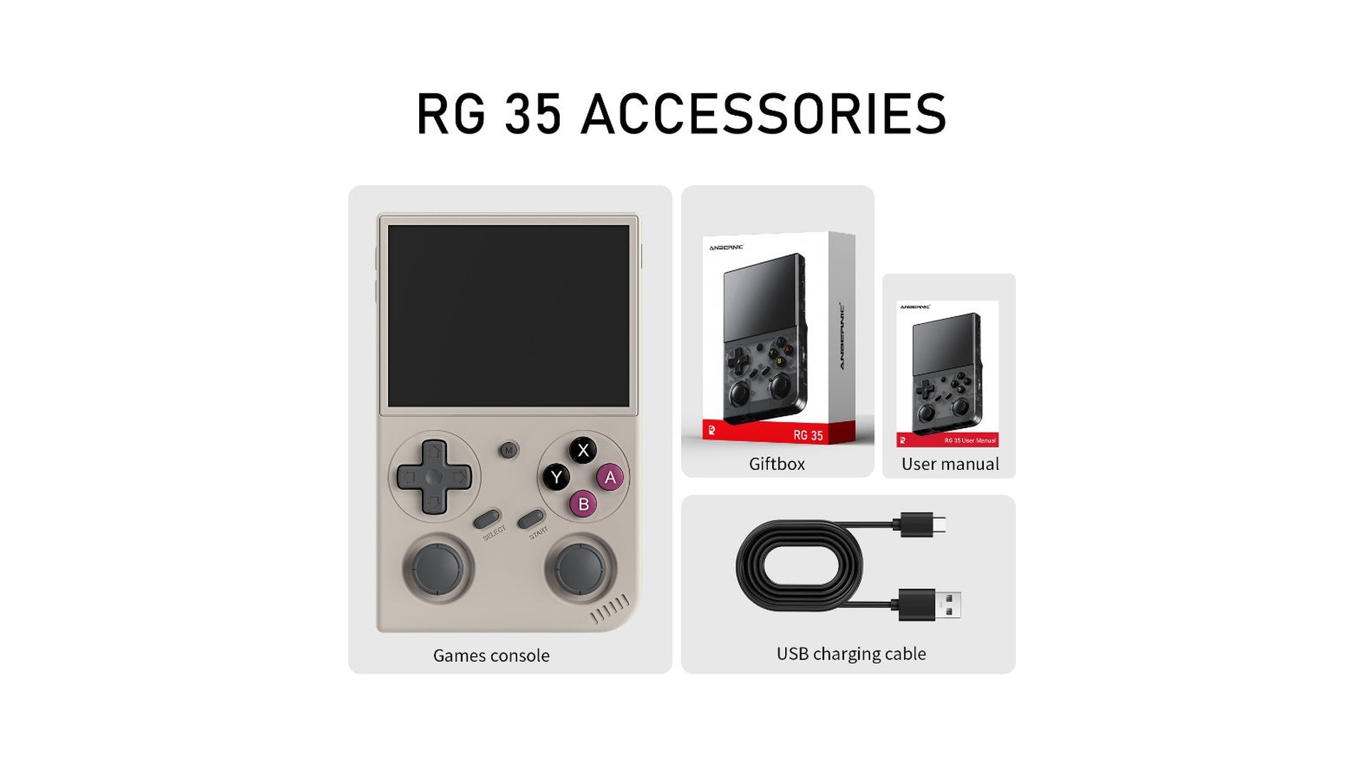ANBERNIC RG 35 の同梱物