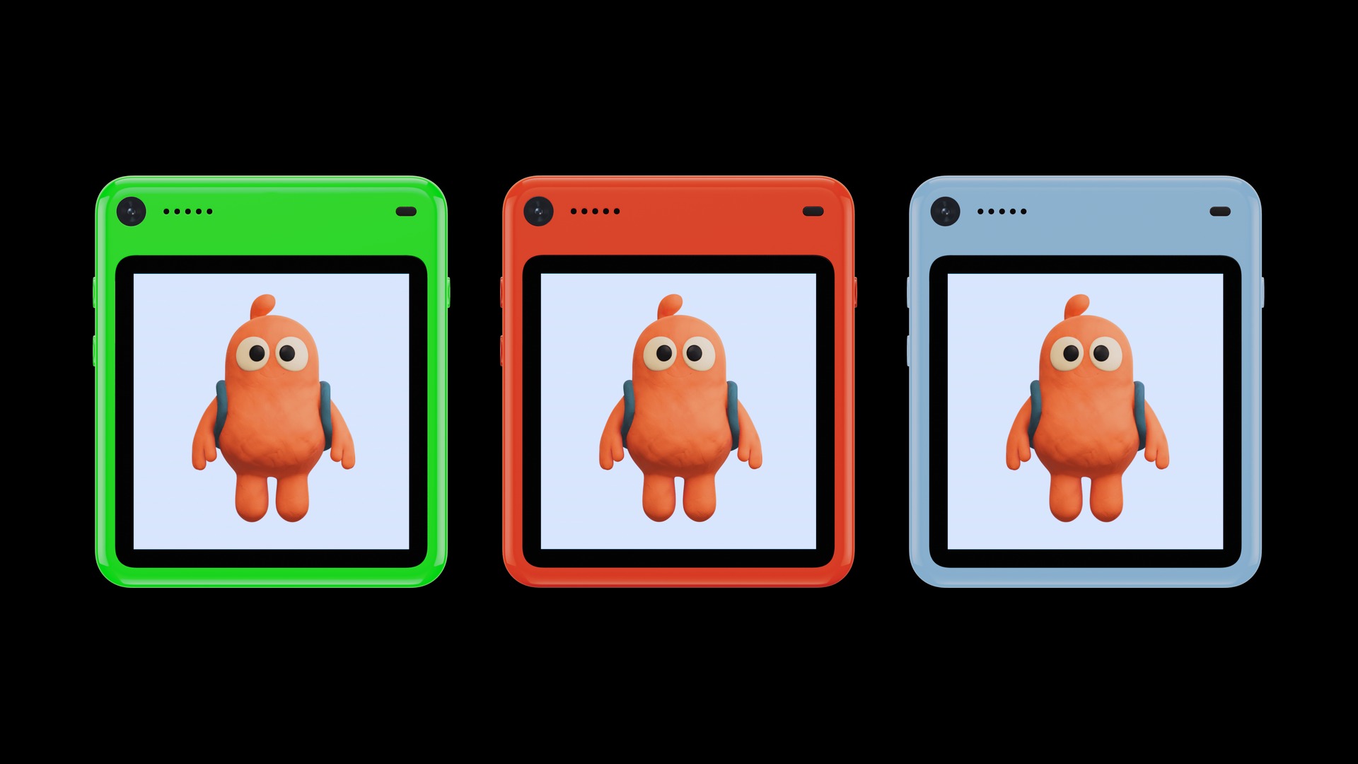 FreckleのGreen、Orange、Blueの3色
